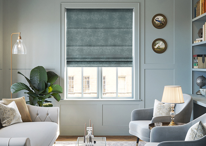 Florence Faux Suede, Mid Grey - Twist&Fit Roman Blind - Image 3